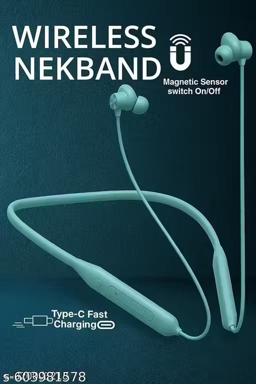 Wireless Bluetooth Neckband Headset Bluetooth Wireless in Ear Earphones with Mic, Bombastic Bass - 12.4 Mm Drivers, 10 Mins Charge - 20 Hrs Music, 30 Hrs ab1 Battery Life B357