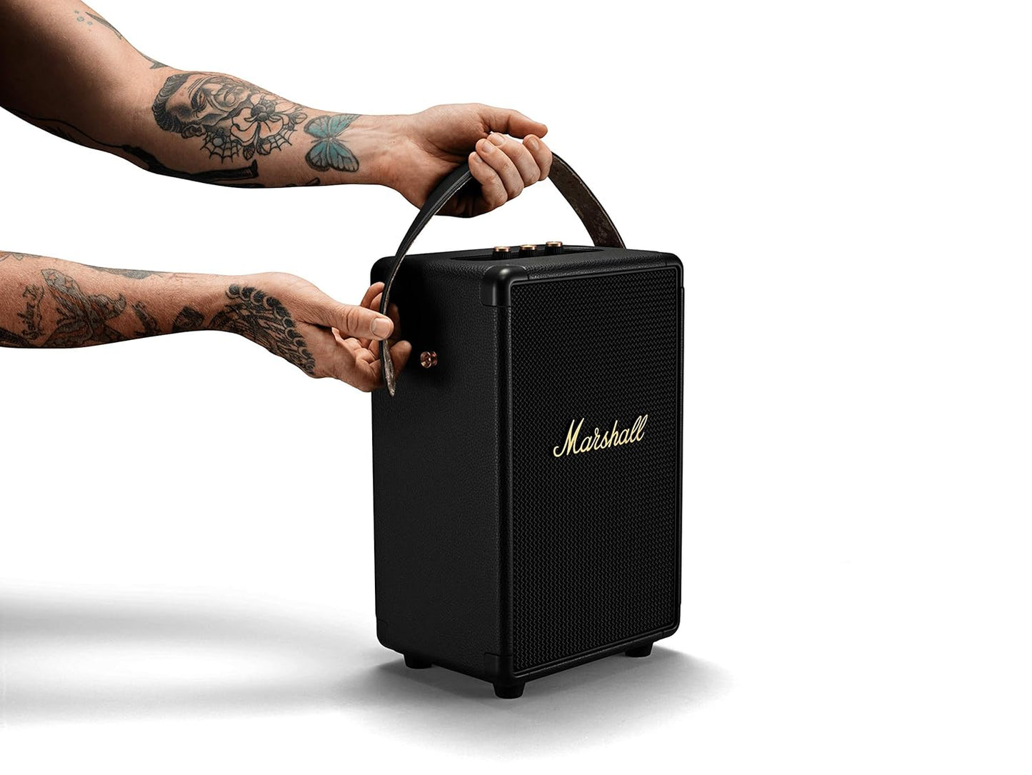 Marshall Tufton 80 Watt Wireless Bluetooth Portable Speaker (Black & Brass)