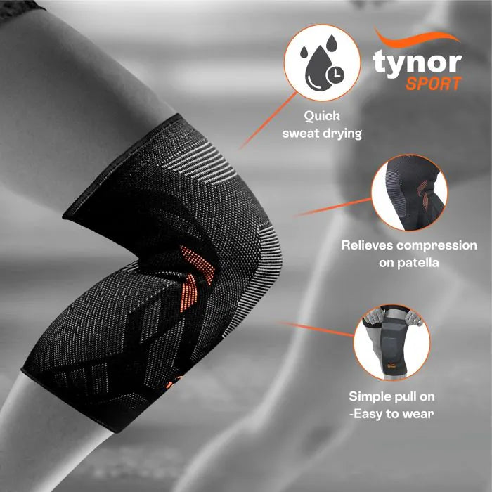 TYNOR Knee Cap Air Pro, for Running, Gym, Sports | Durable & Comfortable For Men & Women | Pack of 2 FREE SIZE