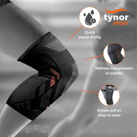 TYNOR Knee Cap Air Pro, for Running, Gym, Sports | Durable & Comfortable For Men & Women | Pack of 2 FREE SIZE